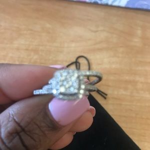 White gold three piece ring set